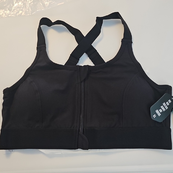 LuLaRoe Other - LuLaRoe Black Sports Bra with Front Zip